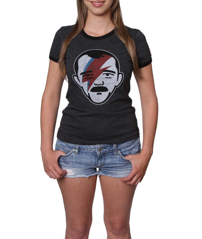 Official Chris Hadfield Aladdin Sane Women's T-Shirt (Black Mix)