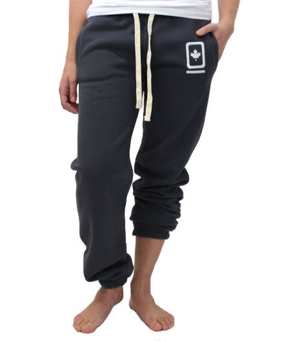 60°N 95°W Ombre blue elastic cuff sweatpants with pockets