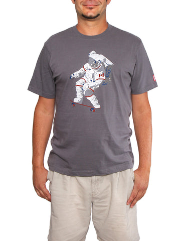 Official Chris Hadfield Skateboarding Astronaut Men's T-Shirt (Slate)