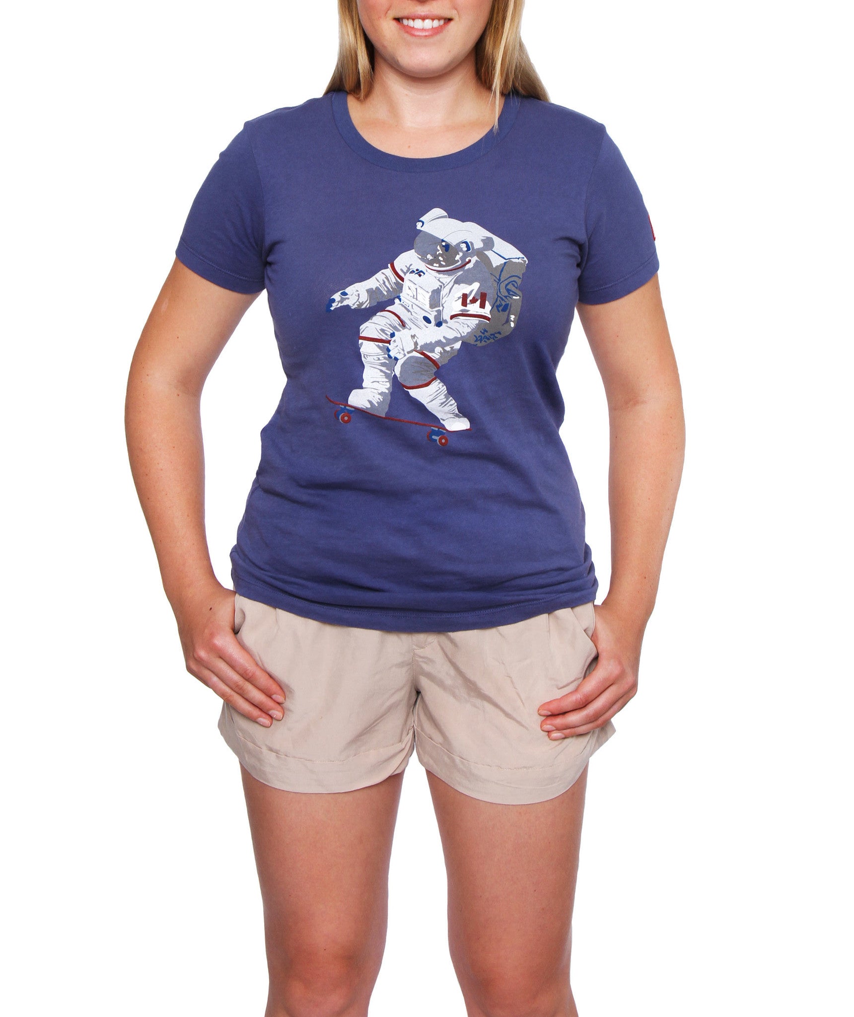 Chris Hadfield Skateboarding Astronaut Women's T-shirt | 60°N 95°W